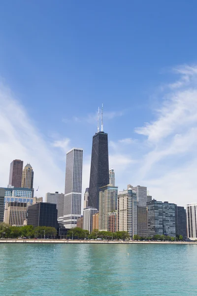 Chicago oever van het meer — Stockfoto