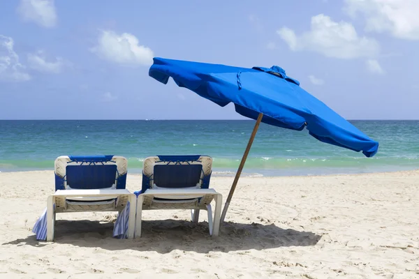 Spiaggia reclinabile set — Foto Stock