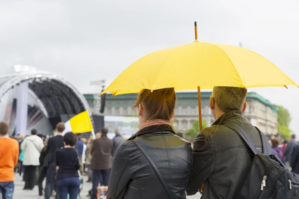 couple with umbrella