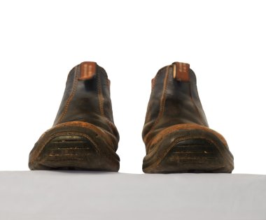 eski yıpranmış deri pis işlerini çizme