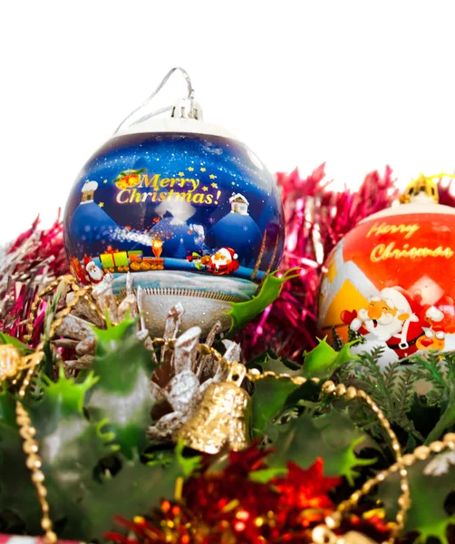 Navidad bolas de colores decoraciones — Foto de Stock