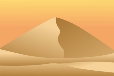 Vektör, minimalist tarzda soyut çöl arkaplan posteri. Doğu, Afrika manzarası modern stil