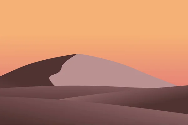 ベクトル 抽象的な砂漠の背景ポスターミニマリストスタイルで 東アフリカの風景現代的なスタイル — ストックベクタ