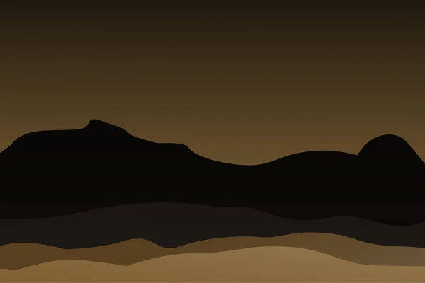ベクトル 抽象的な砂漠の背景ポスターミニマリストスタイルで 東アフリカの風景現代的なスタイル — ストックベクタ