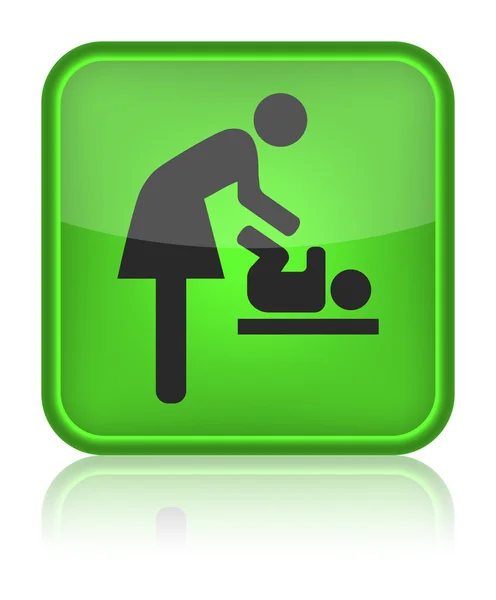 Toalete ícone, símbolo para mulheres e bebê, mudança de bebê —  Vetores de Stock