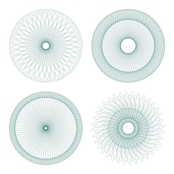 Conjunto de rosetas de guilloche vectorial — Archivo Imágenes Vectoriales