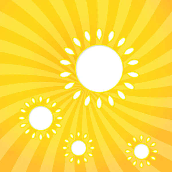 Fundo de design web abstrato com sol com raios de sol . — Vetor de Stock