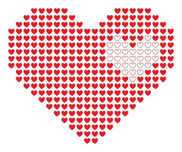Pixel hjärta. — Stock vektor