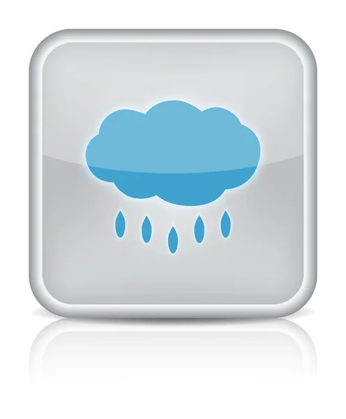 Icona web meteo con nuvola con pioggia su sfondo bianco — Vettoriale Stock