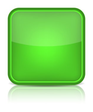 yeşil parlak boş Internet düğme.
