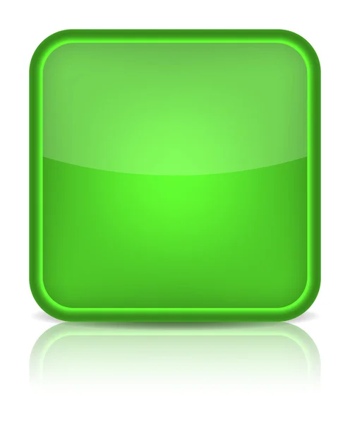 Zelené lesklé prázdné tlačítko internet. — Stockový vektor