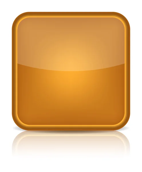 Naranja brillante botón de internet en blanco . — Vector de stock