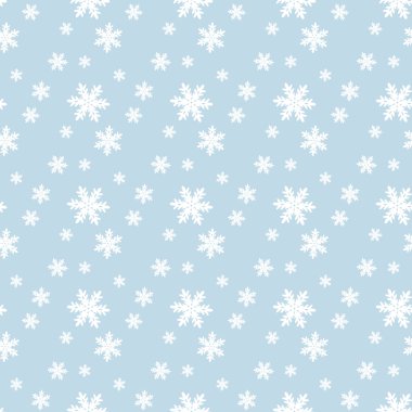 kar taneleri ile kesintisiz mavi model.