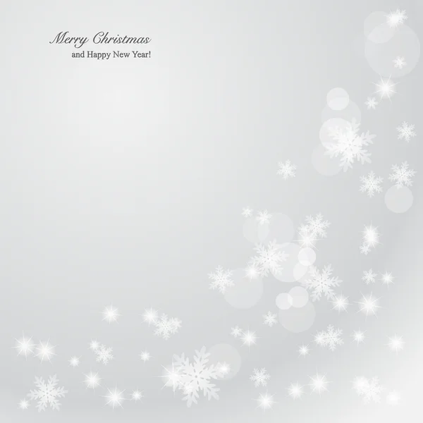 Elegant Christmas background with snowflakes and place for text — Stock Vector