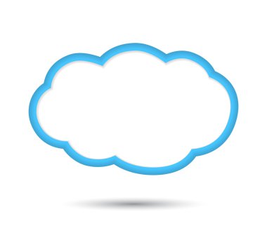 bulut, beyaz zemin üzerine izole.