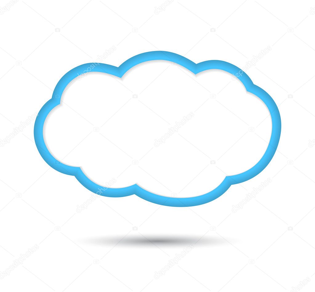 Cloud, isolated on white background.