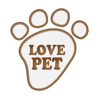 pençe baskı çıkartmaları ile metin aşk pet.
