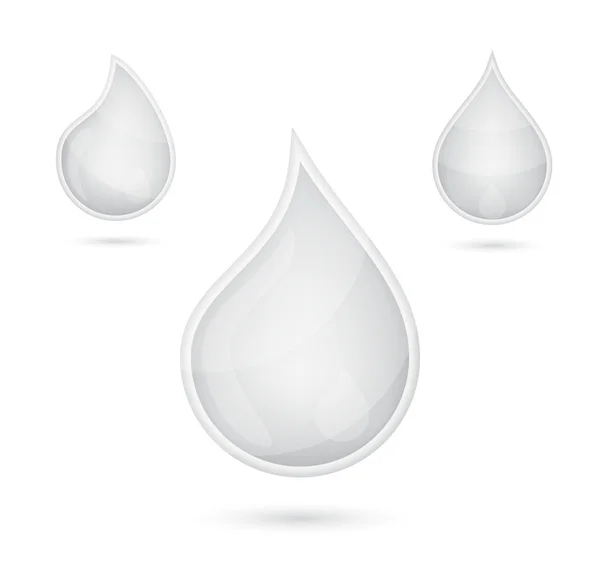 白色液体滴眼液图标标志 — 图库矢量图片