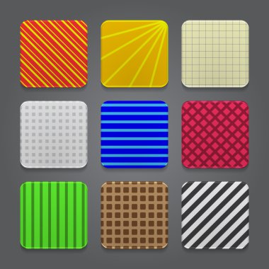 App simgeleri arka plan ayarlayın. parlak web ikonlar.