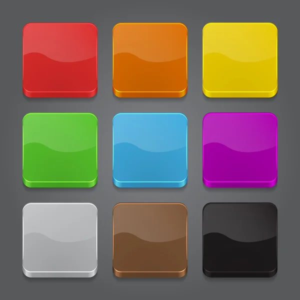 App icons background set. Glossy web button icons. — Wektor stockowy