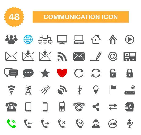 Iconos de comunicación para web — Archivo Imágenes Vectoriales