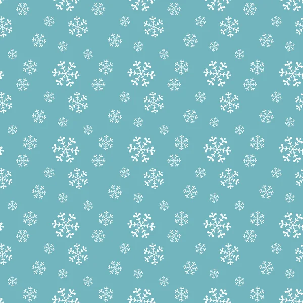 Seamless blue pattern with snowflakes. — Stock Vector