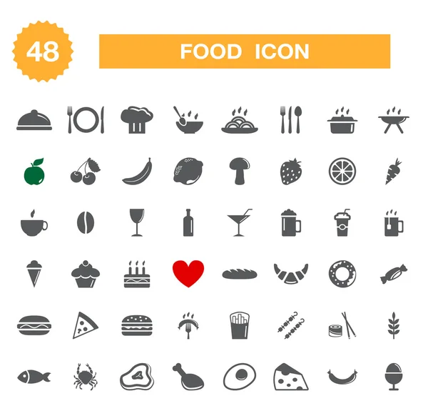 Food icon - set. Vector Graphics