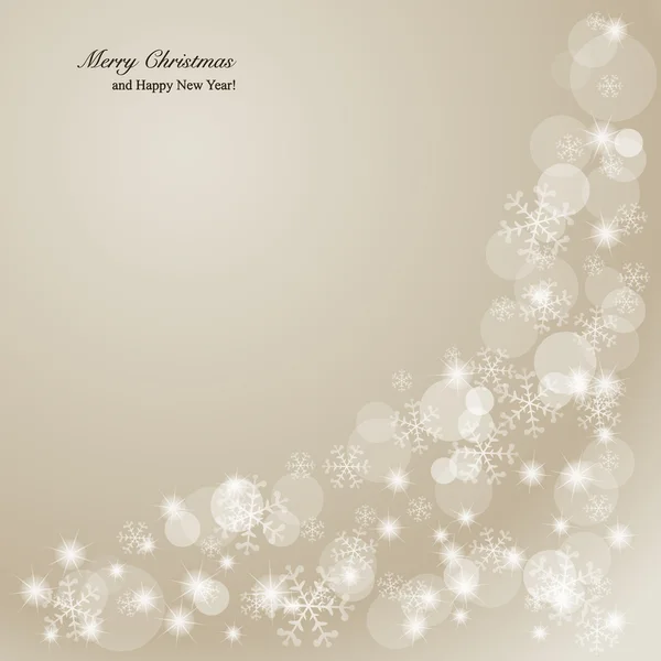 Elegant Christmas background with snowflakes and place for text. — Stock Vector