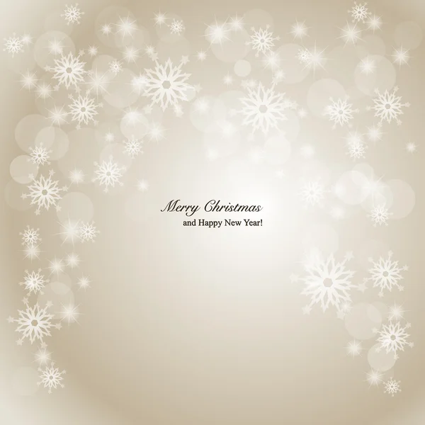 雅致的圣诞背景，雪片和文字的地方. — 图库矢量图片