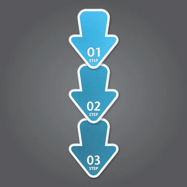 Autocollants flèches avec numéros — Image vectorielle