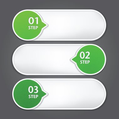 Modern tasarım şablonu. Bilgi grafikleri için kullanılabilir. Numaralı pankartlar.