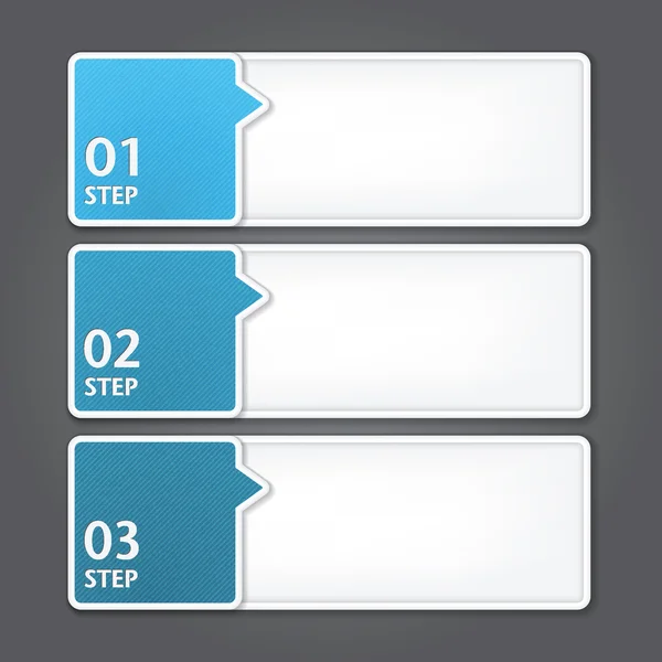 Modelo de design moderno. Pode ser usado para infográficos. Bandeiras numeradas . — Vetor de Stock