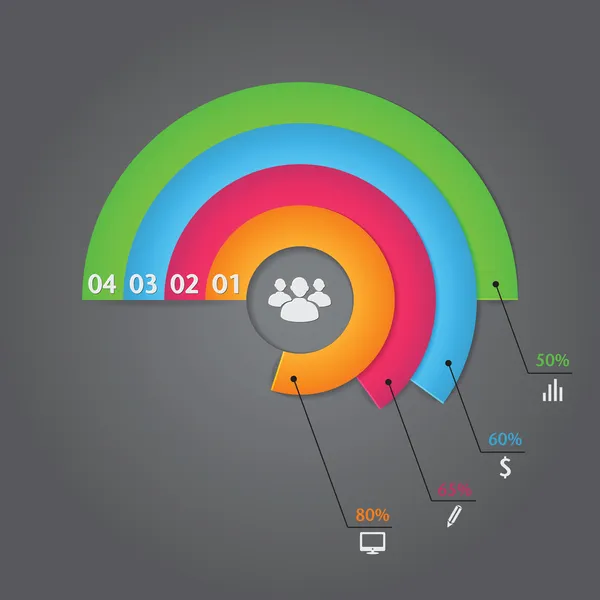 modern iş infographics origami stil seçenekleri afiş daire