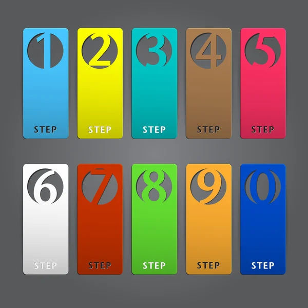 Abstract infographics number options template. — Stock Vector