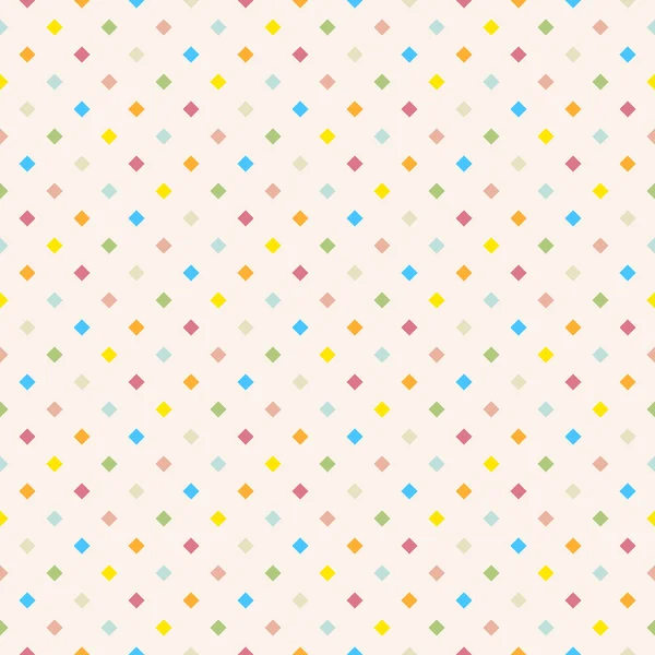 Seamless polka dot colorful pattern with squares. — Stock Vector
