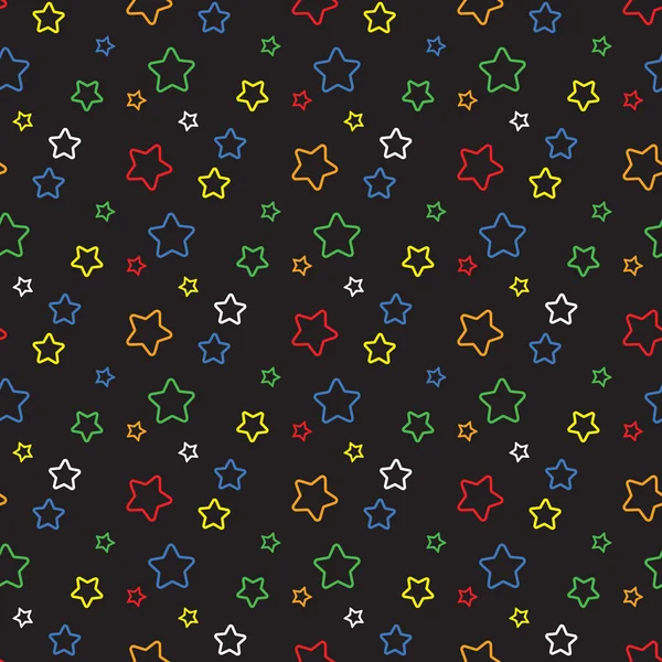 Naadloze kleurrijke patroon met sterren. — Stockvector