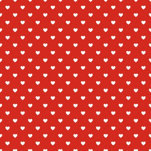 Nahtlos gepunktetes rotes Muster mit Herzen. Stockillustration