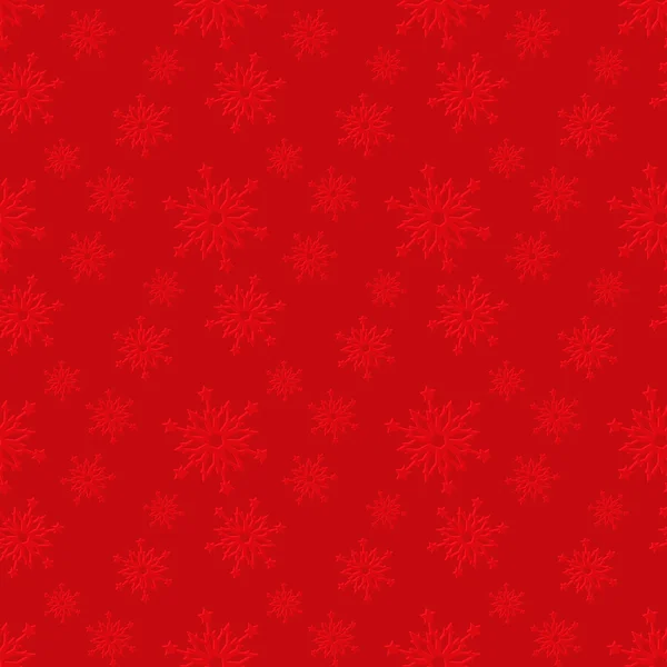 Seamless red pattern with snowflakes. — Stock Vector