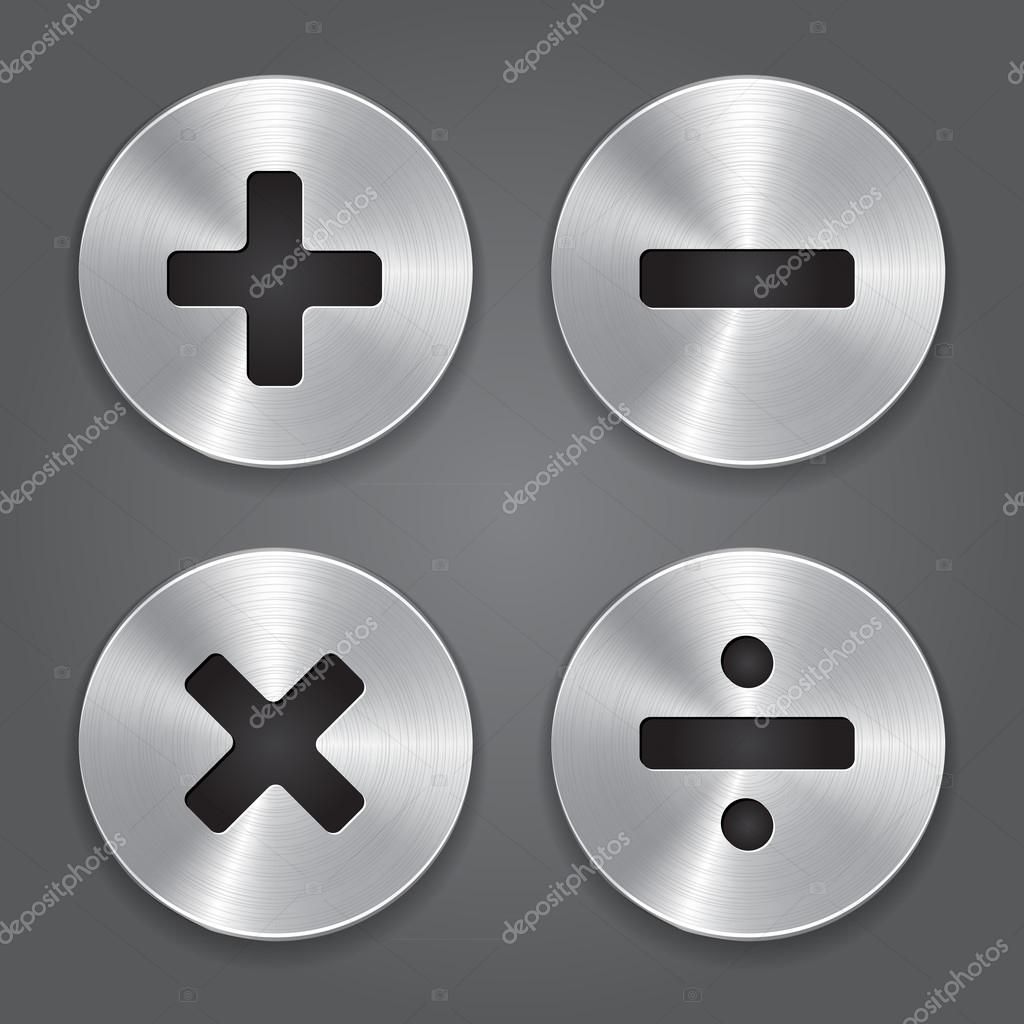 Metal Icons Math Symbols. Stock Vector Image by ©ankudi 40517375
