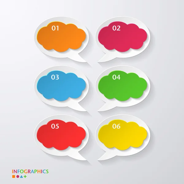 Speech bubble. Infographics template. Numbered banners. — Stock Vector