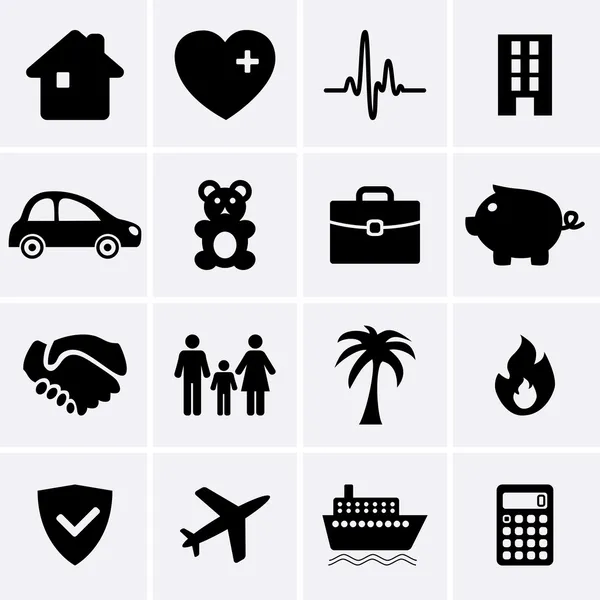 Insurance Icons — Stock Vector