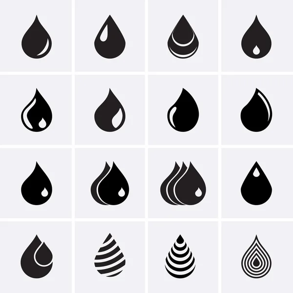 Drop Icons. Vector — Stock Vector