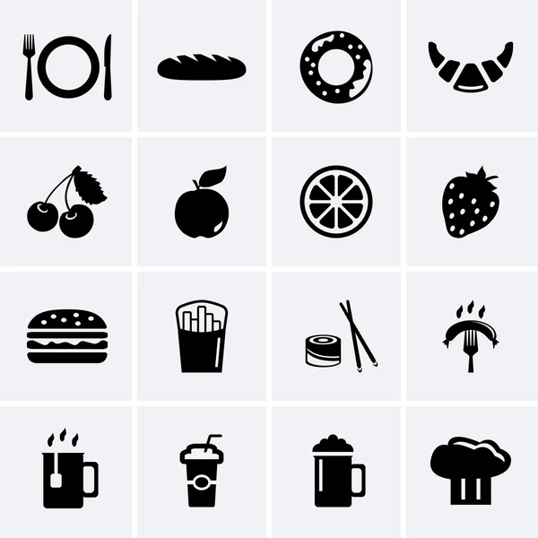 Ікони для їжі та напоїв. Векторні — стоковий вектор