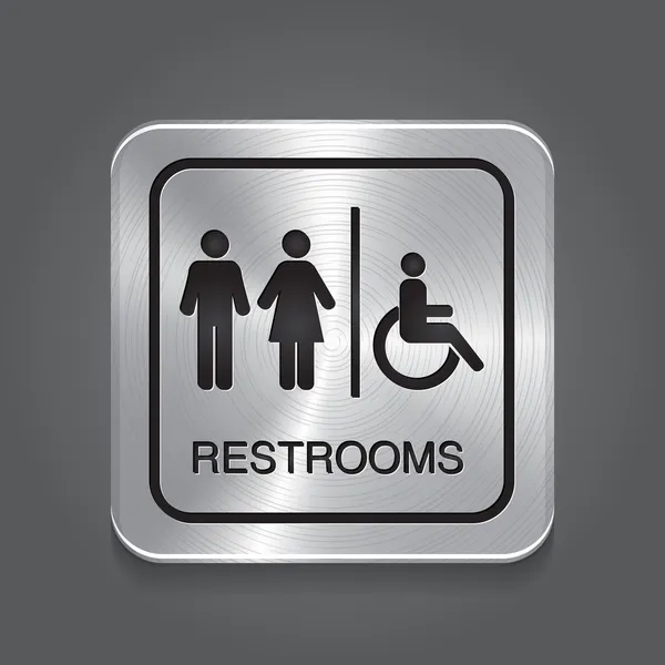 Restrooms Sign. — Stock Vector