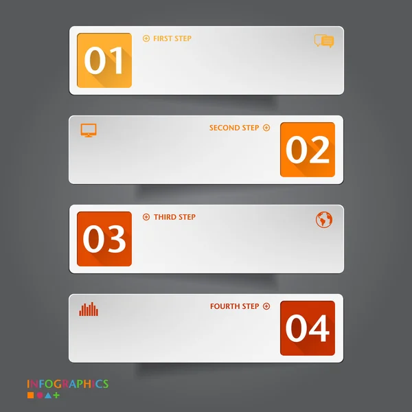 Number Banners Template. Graphic or website layout — Stock Vector