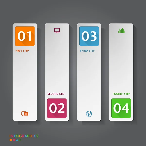Number Banners Template. Graphic or website layout — Stock Vector