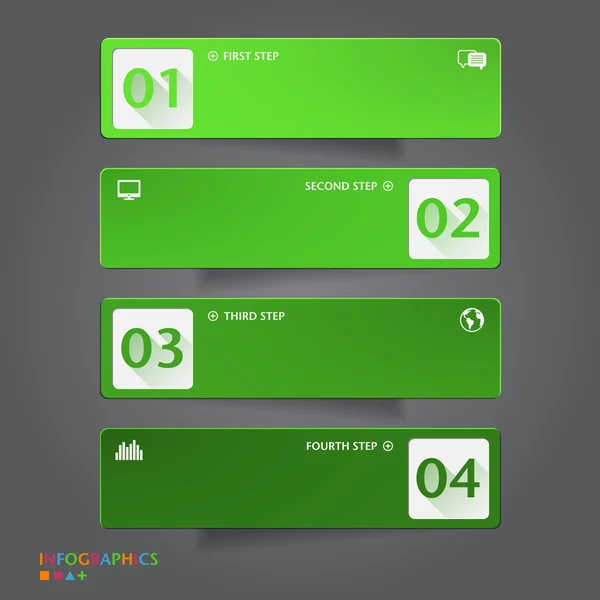 Number Banners Template. Graphic or website layout — Stock Vector