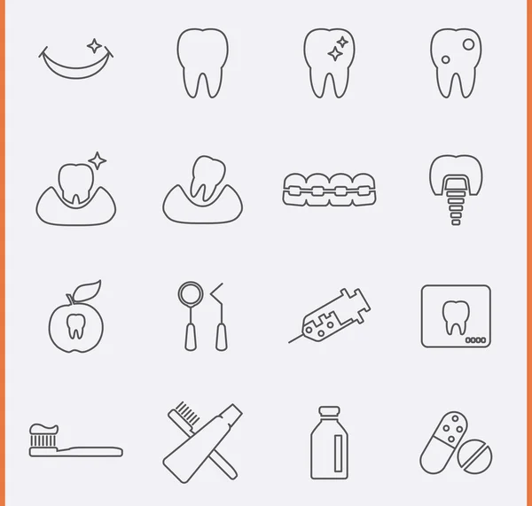 Dental Icons. — Stock Vector