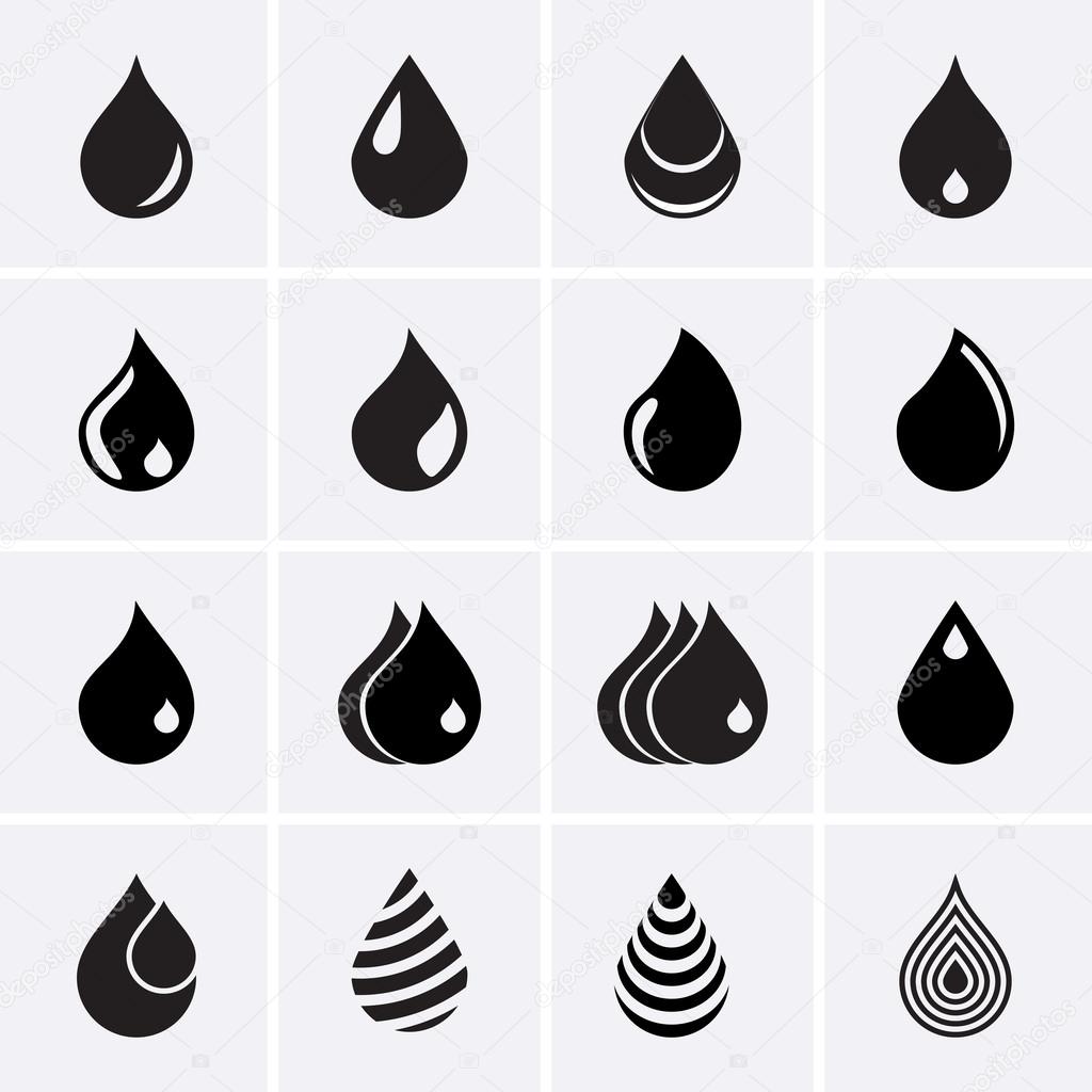 Drop Icons. Vector