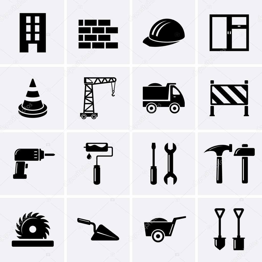 Building, construction and tools icons